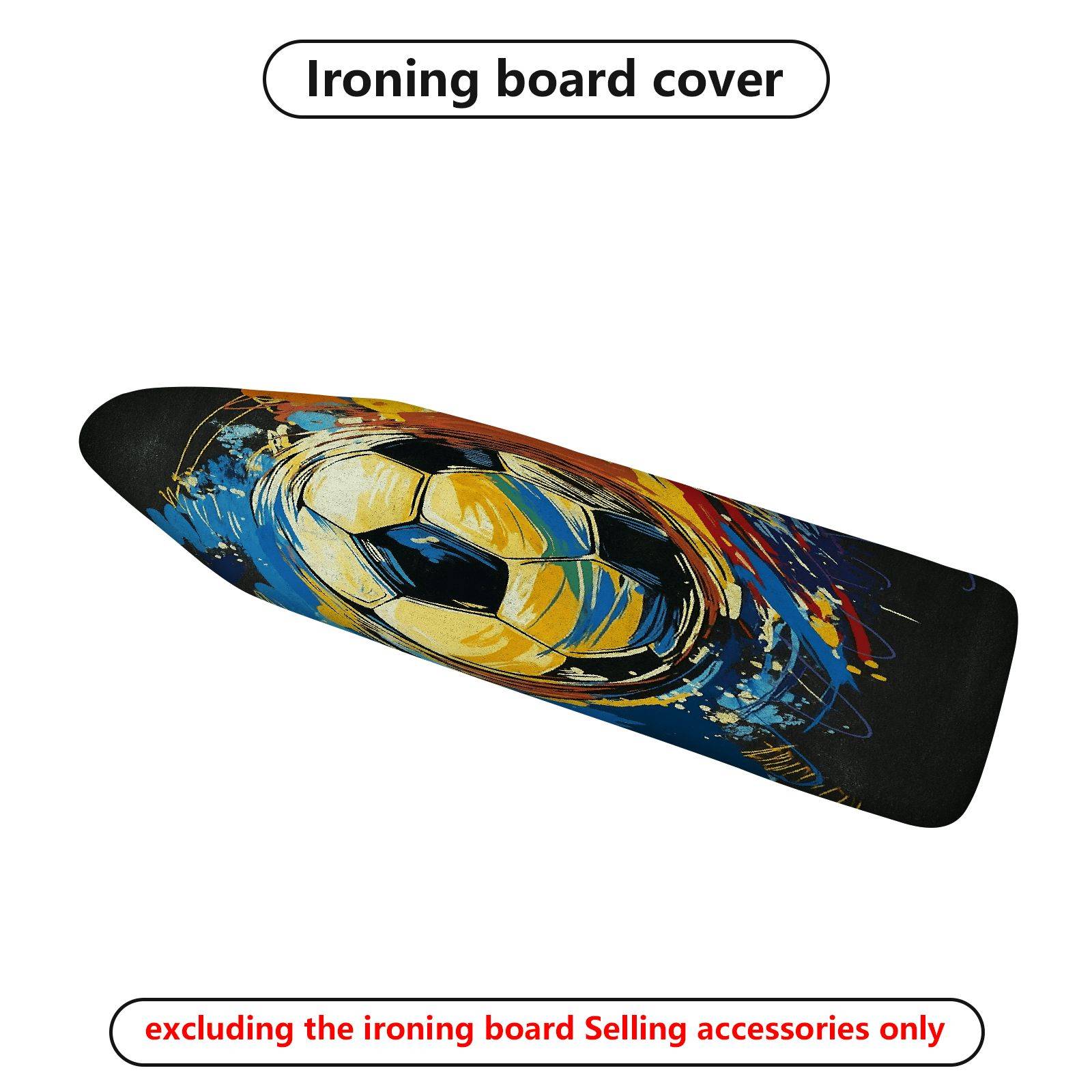 1-Piece Soccer Splash Abstract  Ironing Board Cover, Universal Size, Without Board