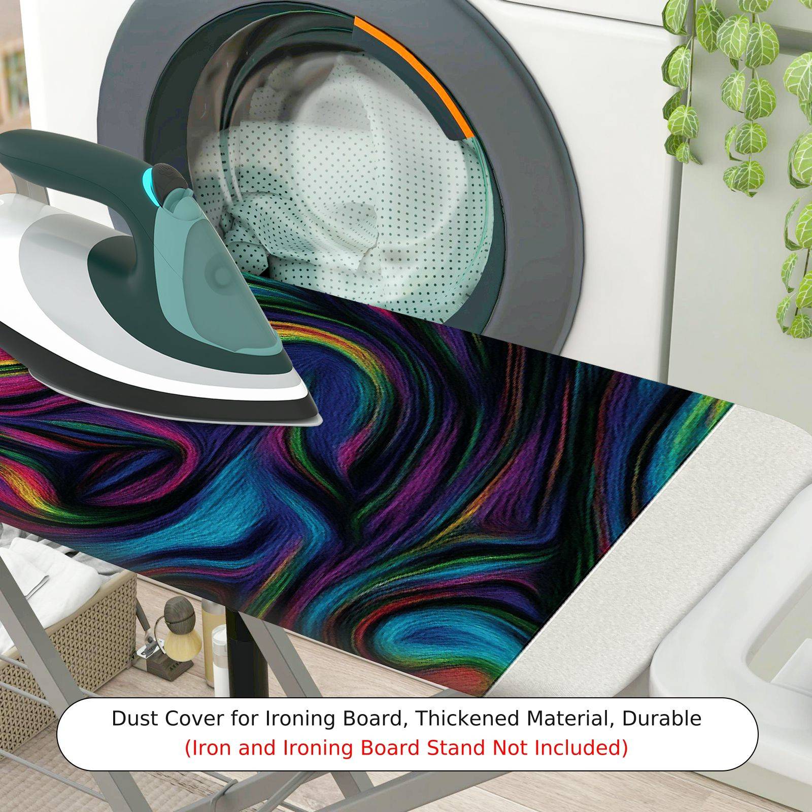 1-Piece Colorful Abstract Psychedelic  Ironing Board Cover, Universal Size, Without Board