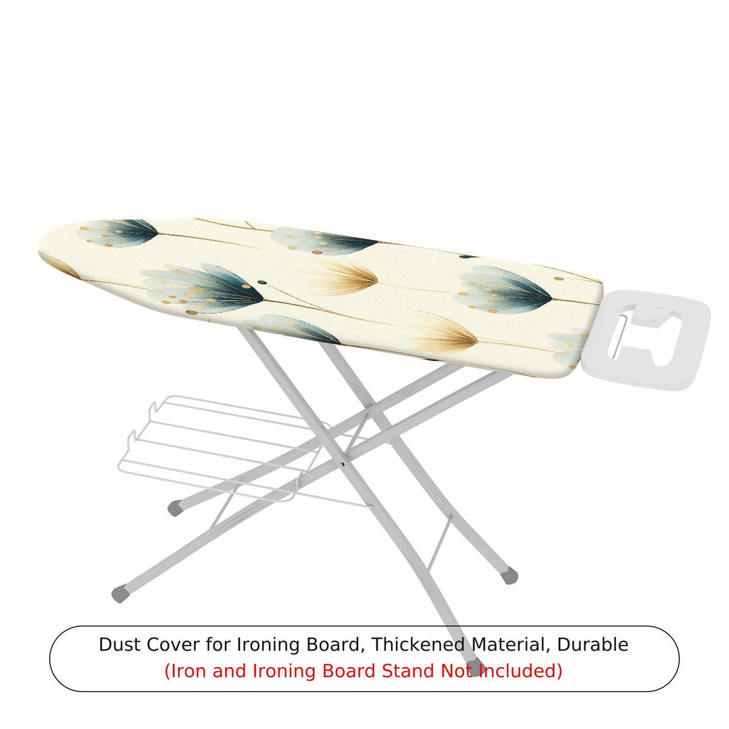 1-Piece Floral Pattern Leaf Beige  Ironing Board Cover, Universal Size, Without Board