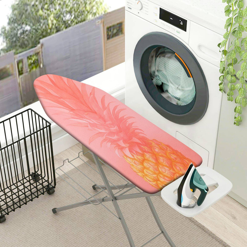 1-Piece Tropical Pineapple Pink  Ironing Board Cover, Universal Size, Without Board