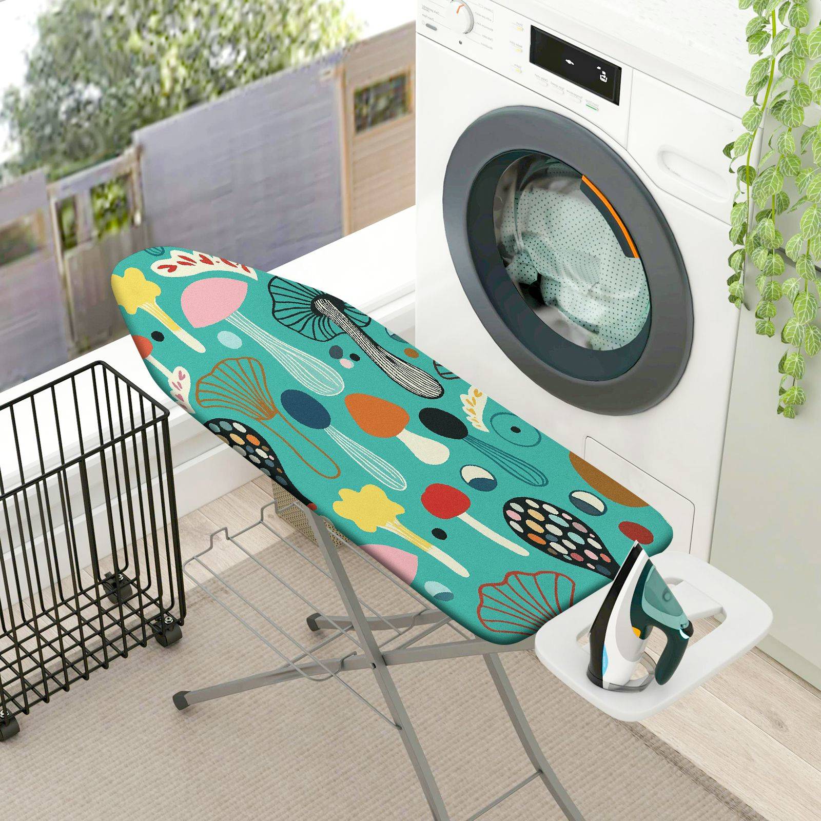 1-Piece Colorful Pattern Abstract Artistic  Ironing Board Cover, Universal Size, Without Board