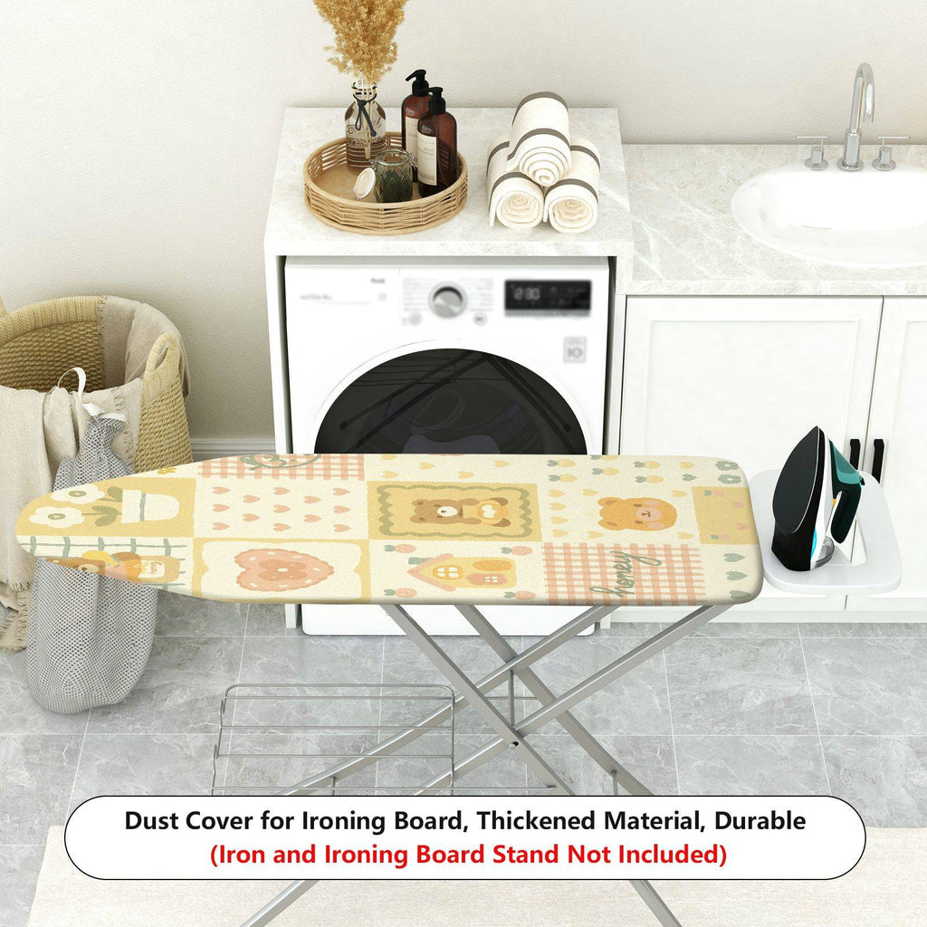 1-Piece Animal Bear Heart Patchwork  Ironing Board Cover, Universal Size, Without Board