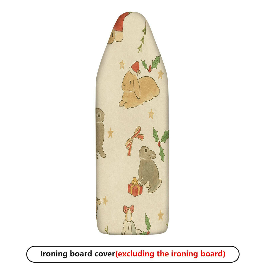 1-Piece Christmas Rabbit Holly  Ironing Board Cover, Universal Size, Without Board