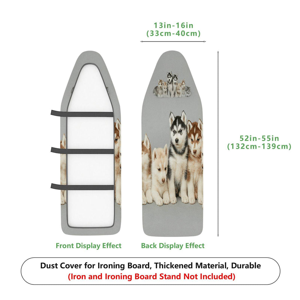 1-Piece Dog Pattern Cute Animal Grey  Ironing Board Cover, Universal Size, Without Board