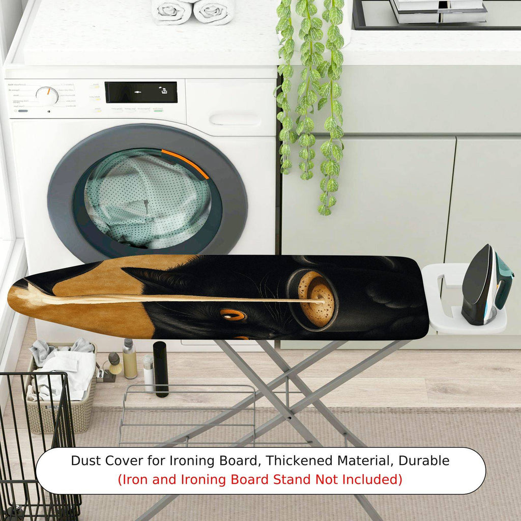 1-Piece Black Cat Artistic Animal Modern  Ironing Board Cover, Universal Size, Without Board