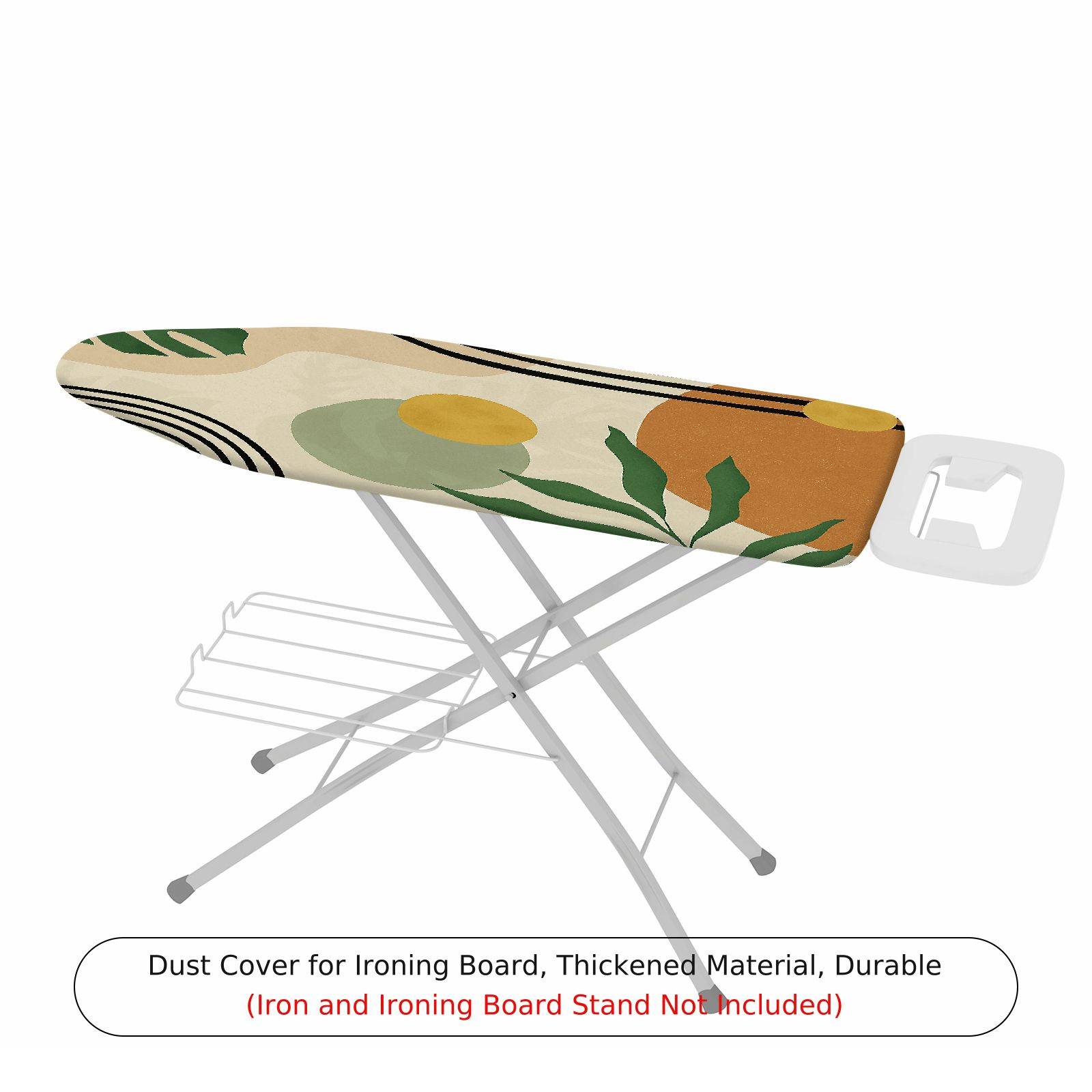 1-Piece Abstract Botanical Stripe  Ironing Board Cover, Universal Size, Without Board