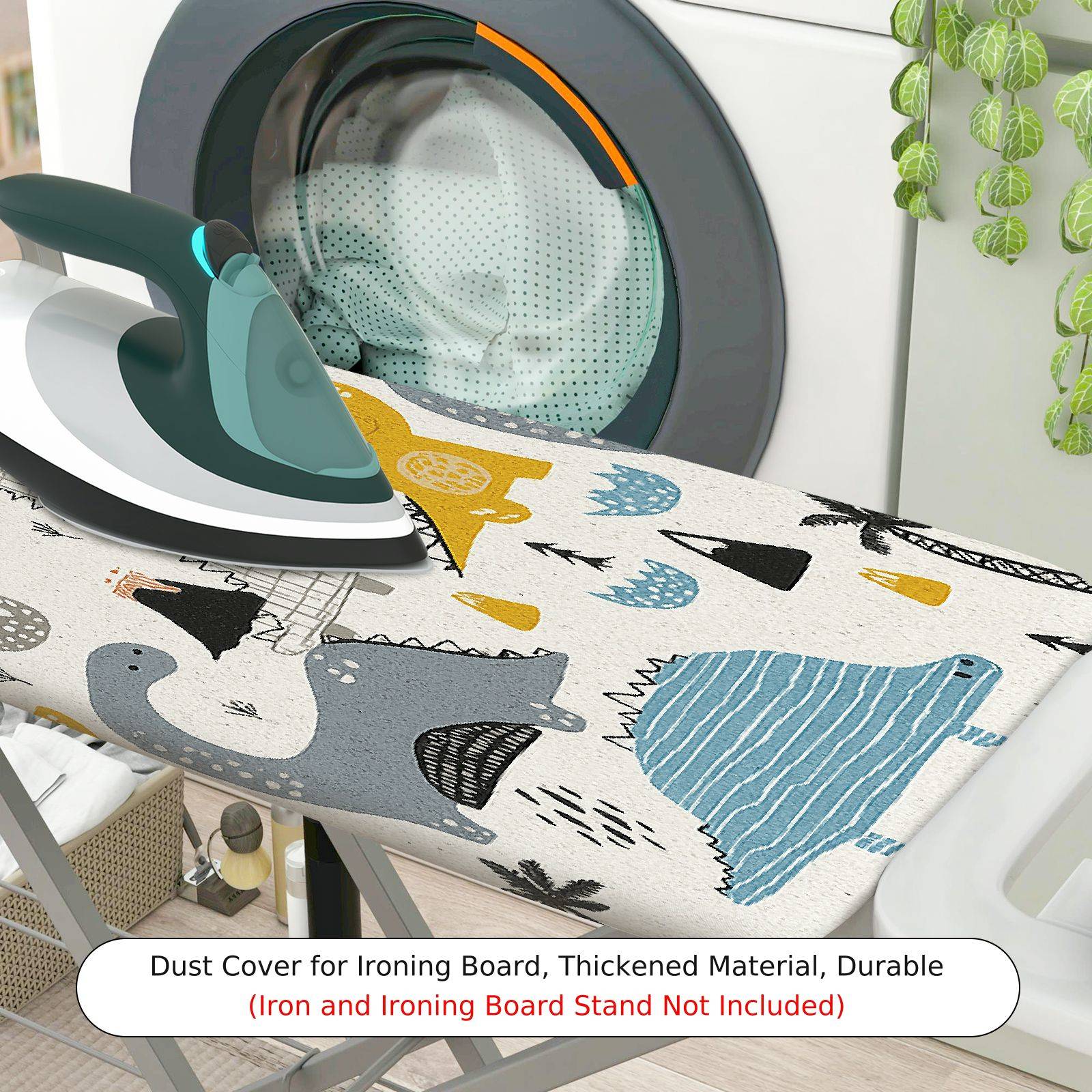 1-Piece Dinosaur Animal  Ironing Board Cover, Universal Size, Without Board