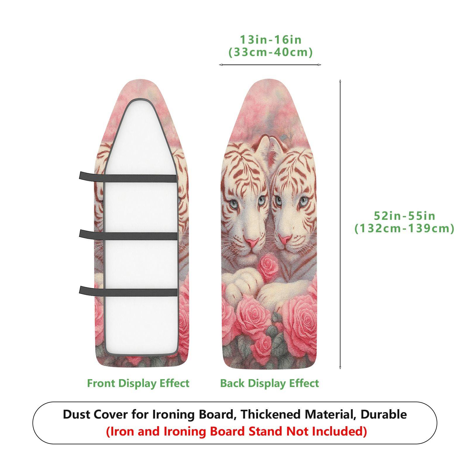 1-Piece Tiger Rose Pink  Ironing Board Cover, Universal Size, Without Board