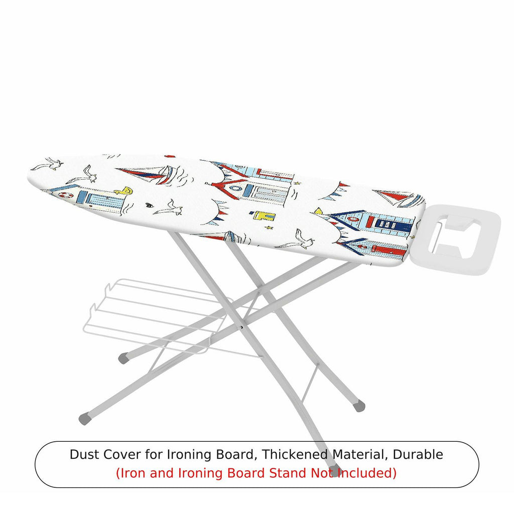 1-Piece seaside house seagull ocean  Ironing Board Cover, Universal Size, Without Board