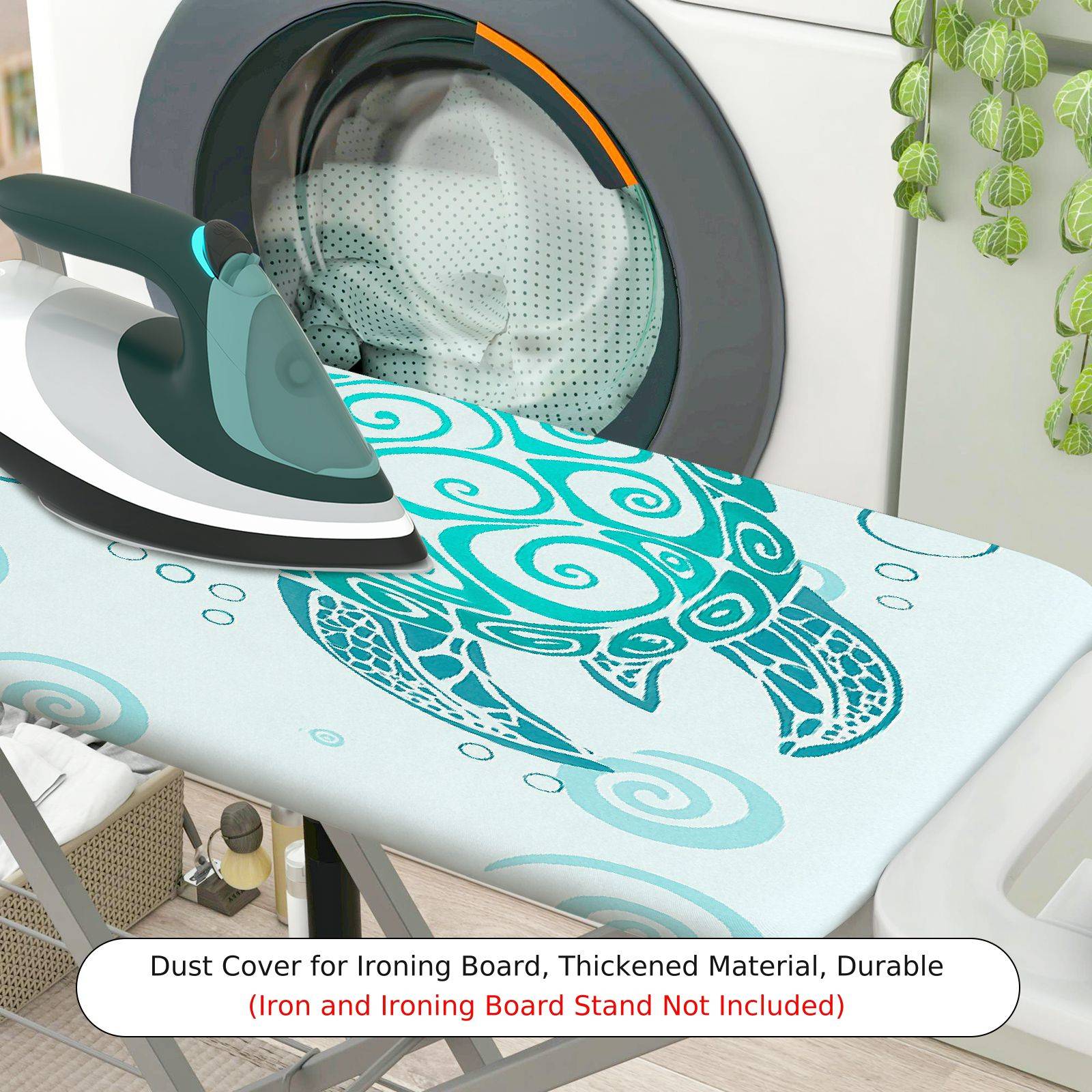 1-Piece Turtle Ocean Spiral  Ironing Board Cover, Universal Size, Without Board