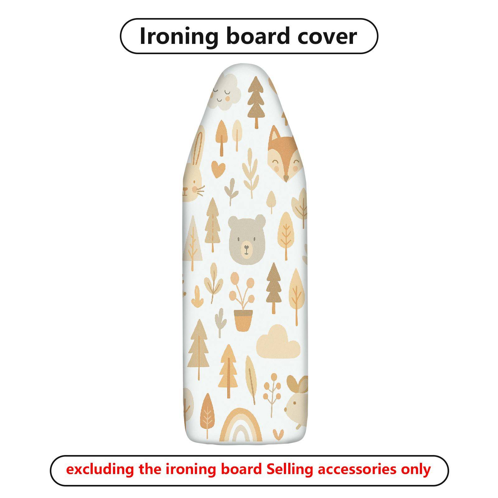 1-Piece Animal Forest  Theme  Ironing Board Cover, Universal Size, Without Board