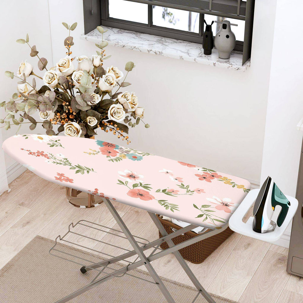 1-Piece Floral Pattern Pink Decorative  Ironing Board Cover, Universal Size, Without Board