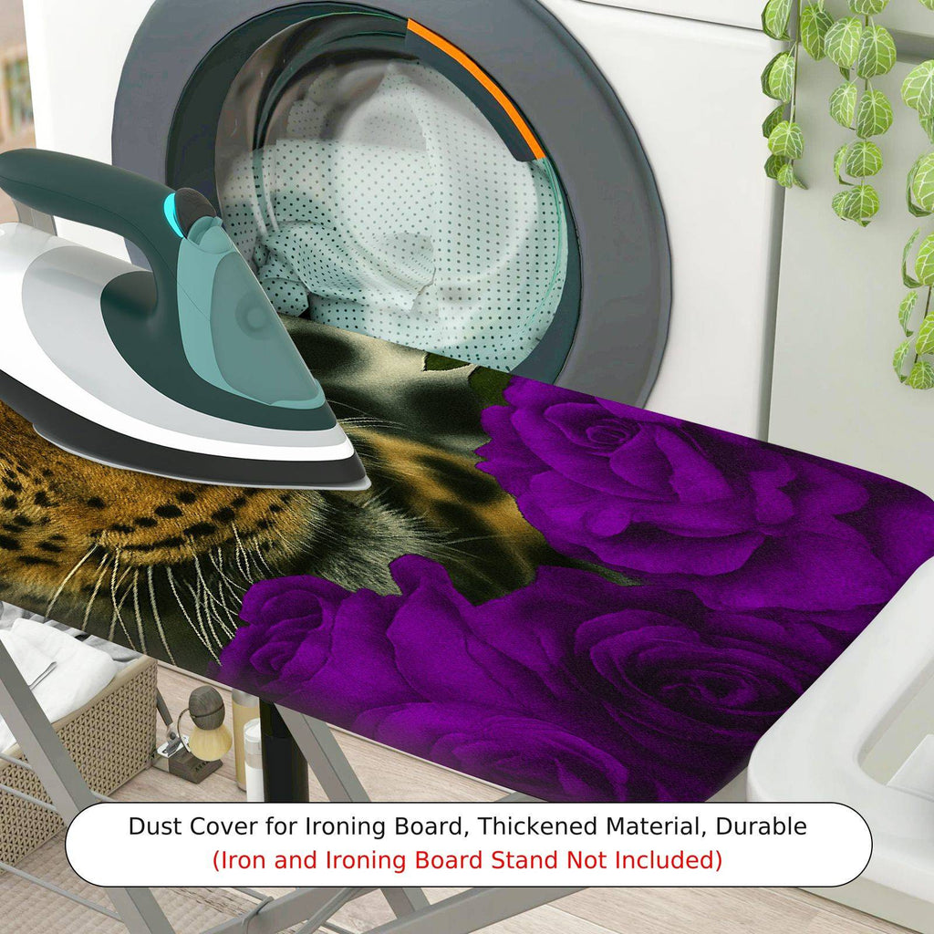 1-Piece Leopard Floral Animal  Ironing Board Cover, Universal Size, Without Board