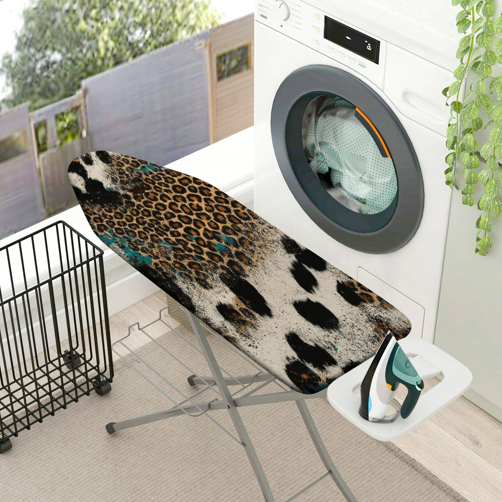 1-Piece Leopard Animal Print Stylish  Ironing Board Cover, Universal Size, Without Board