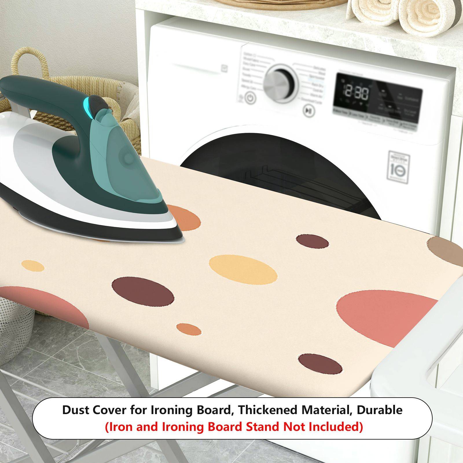 1-Piece Polka Dot Geometric Retro  Ironing Board Cover, Universal Size, Without Board