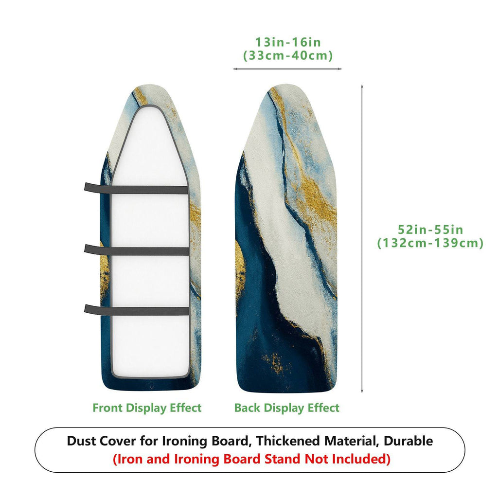 1-Piece Abstract Ocean Gold  Ironing Board Cover, Universal Size, Without Board