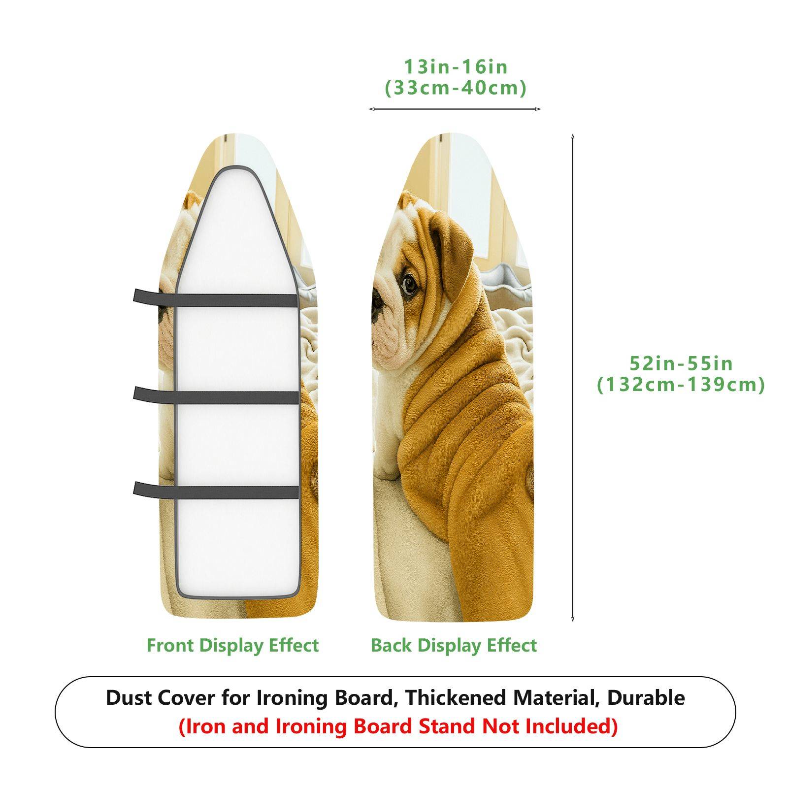 1-Piece Dog Beige Cozy  Ironing Board Cover, Universal Size, Without Board