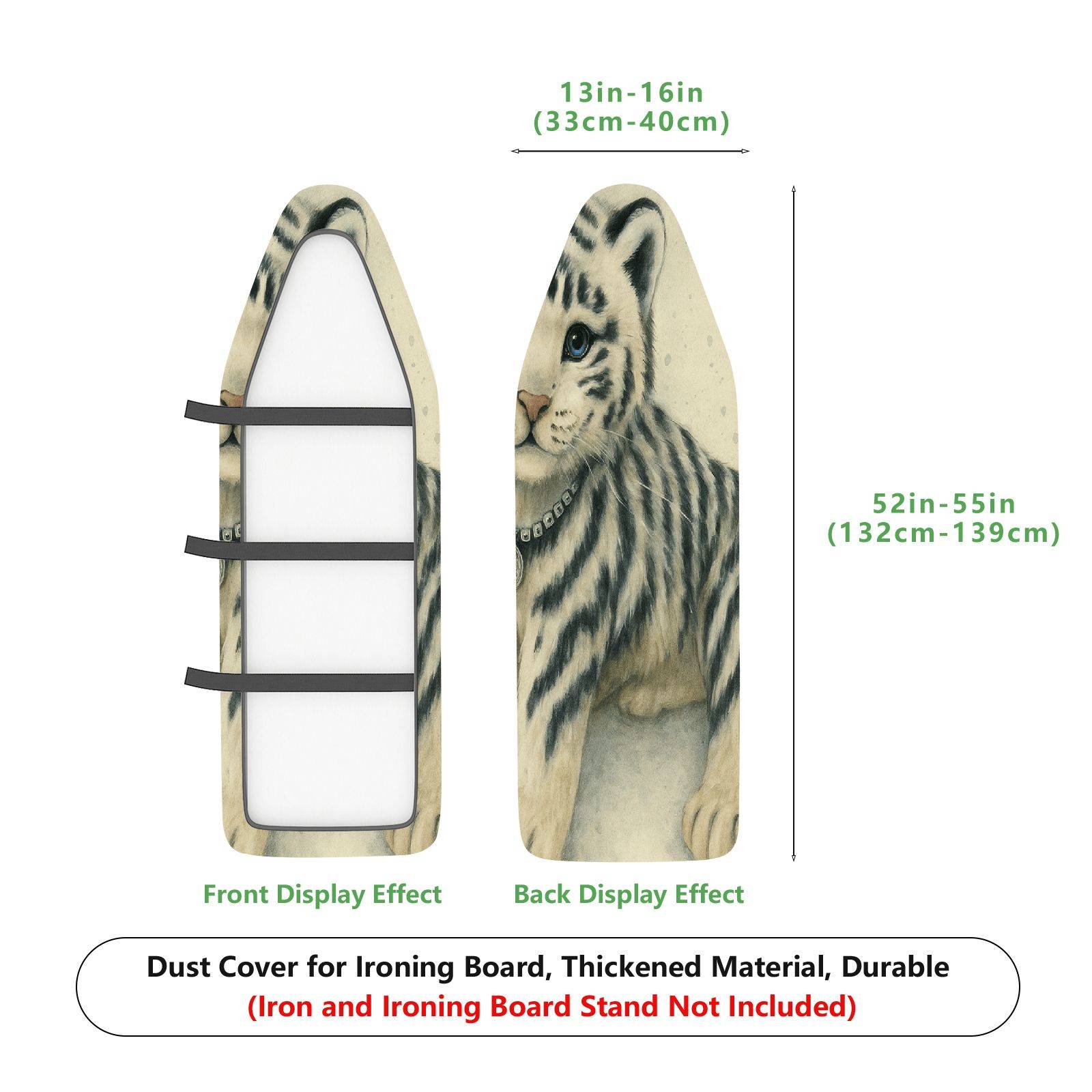 1-Piece Cat Animal Striped  Ironing Board Cover, Universal Size, Without Board