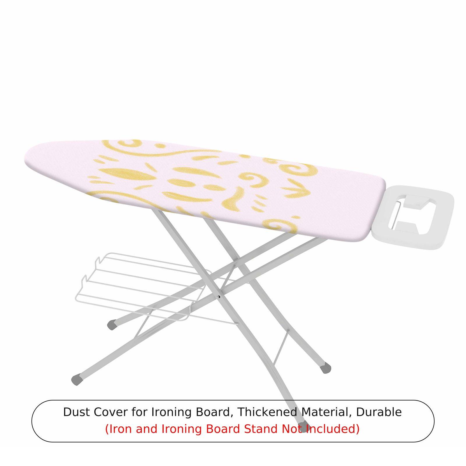 1-Piece Abstract Swirl Golden  Ironing Board Cover, Universal Size, Without Board