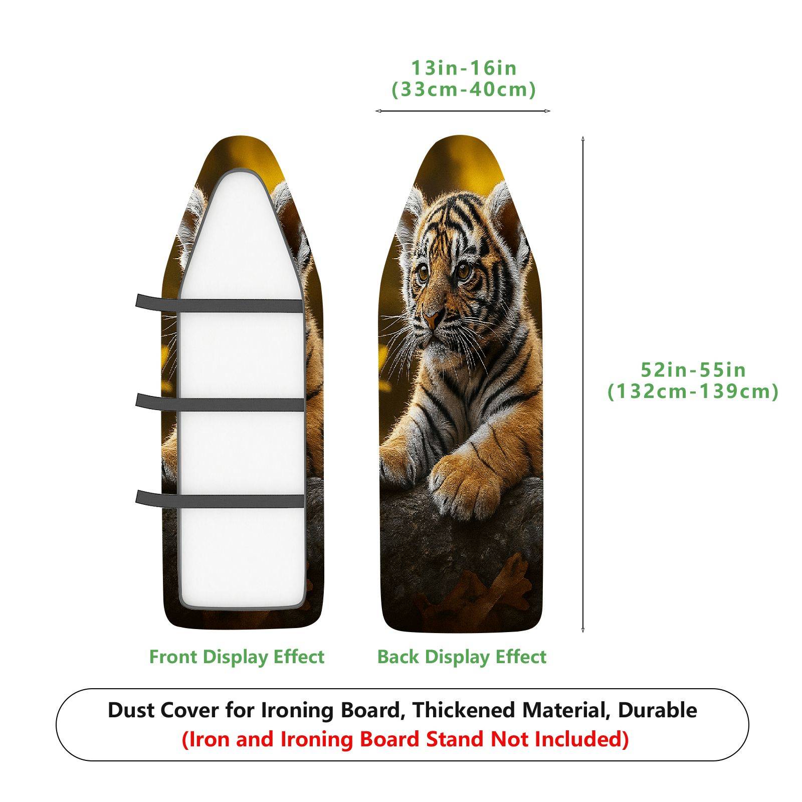 1-Piece Tiger Animal Print  Ironing Board Cover, Universal Size, Without Board