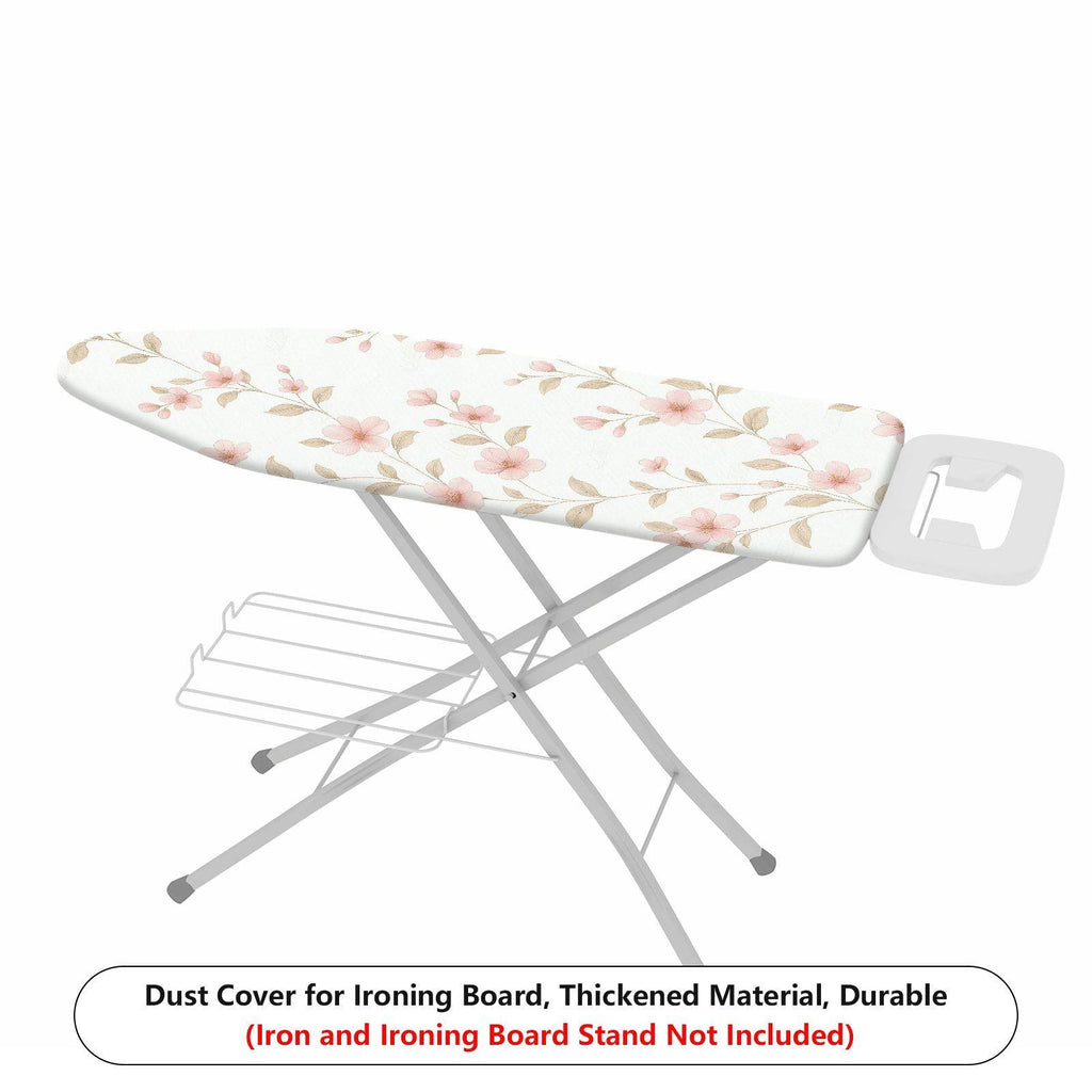 1-Piece Floral Blossom Beige  Ironing Board Cover, Universal Size, Without Board