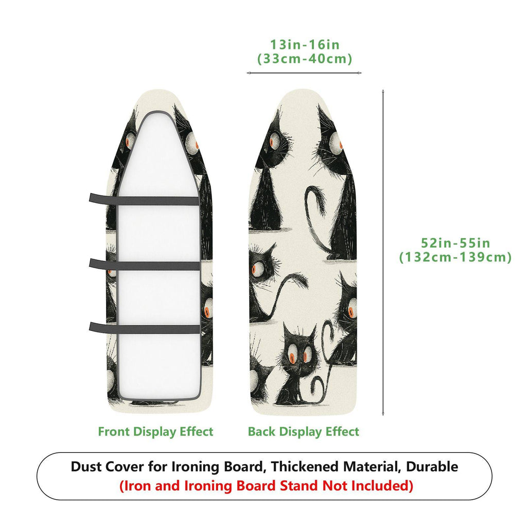 1-Piece Cat Pattern Black  Animal  Ironing Board Cover, Universal Size, Without Board