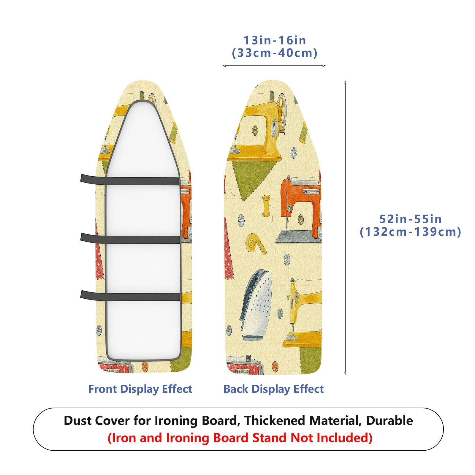 1-Piece Sewing Machine Retro Vintage  Ironing Board Cover, Universal Size, Without Board