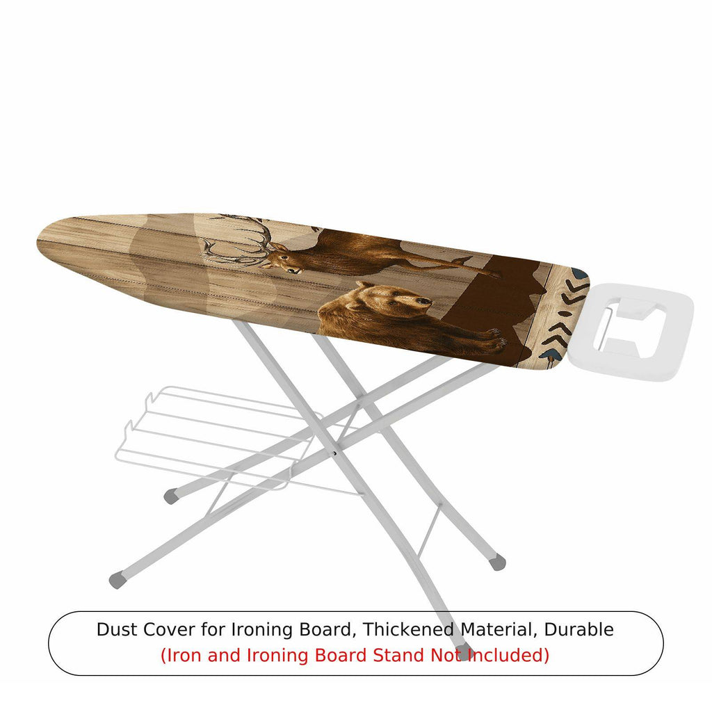 1-Piece Nature Animal Bear Deer  Ironing Board Cover, Universal Size, Without Board