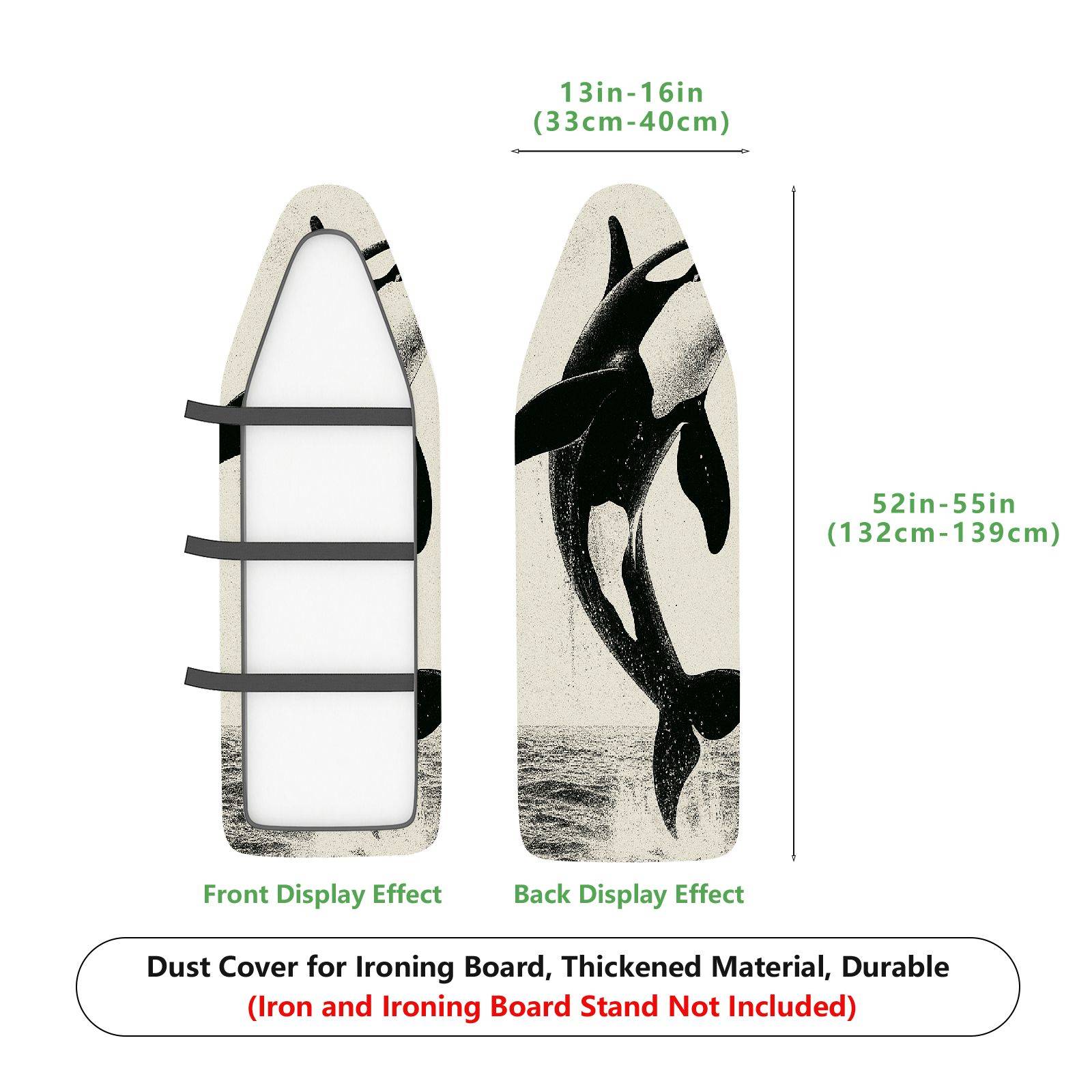 1-Piece Whale Ocean Sea  Ironing Board Cover, Universal Size, Without Board