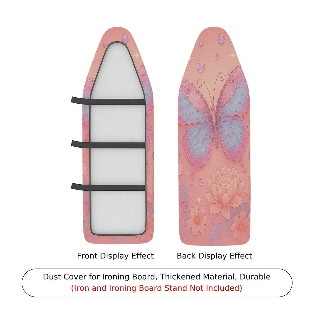1-Piece Butterfly Floral Pink  Ironing Board Cover, Universal Size, Without Board