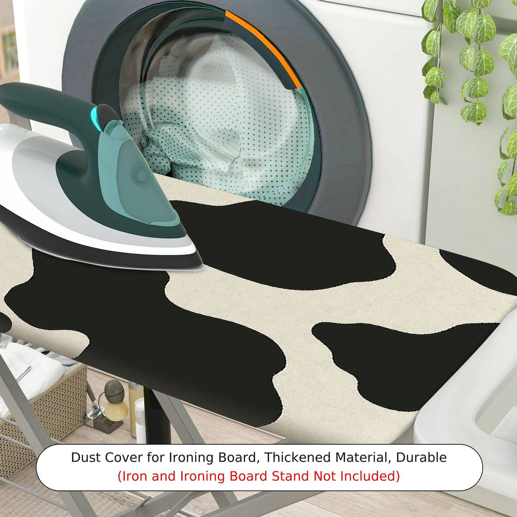 1-Piece Cow Print Animal Pattern Black and White  Ironing Board Cover, Universal Size, Without Board