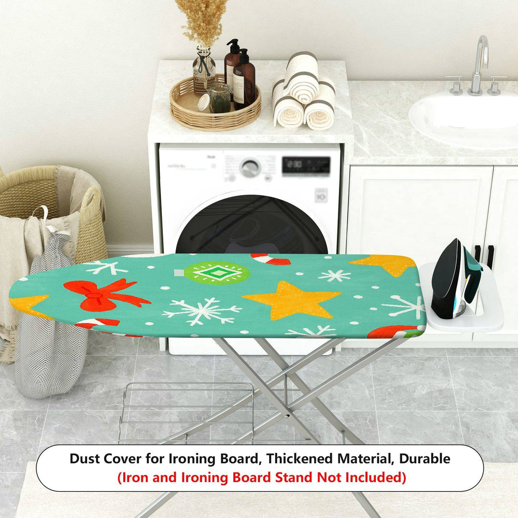 1-Piece Christmas Snowflake Santa  Ironing Board Cover, Universal Size, Without Board
