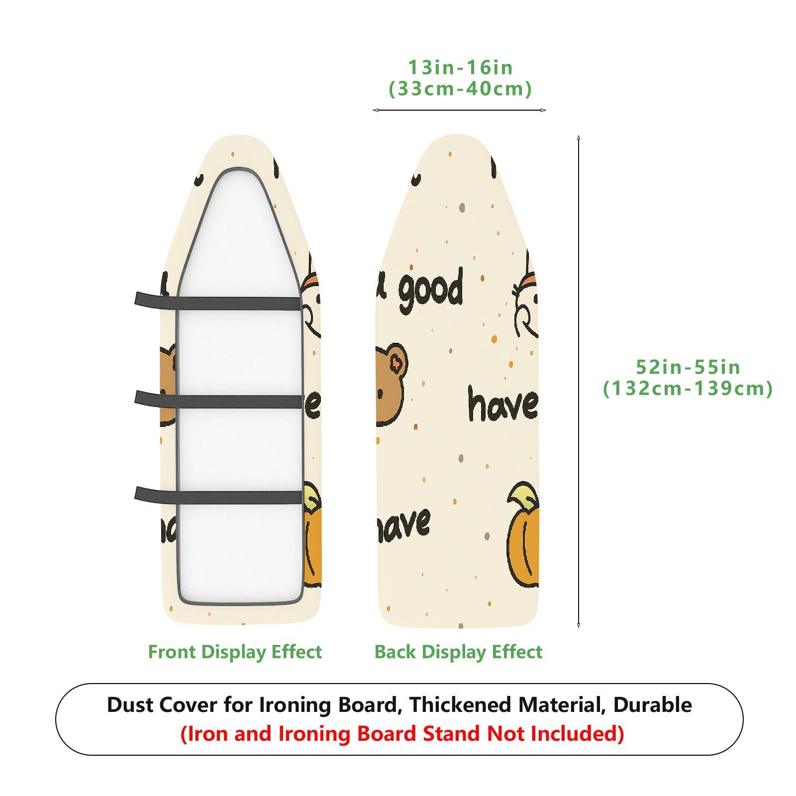 1-Piece bear print  animals text  Ironing Board Cover, Universal Size, Without Board