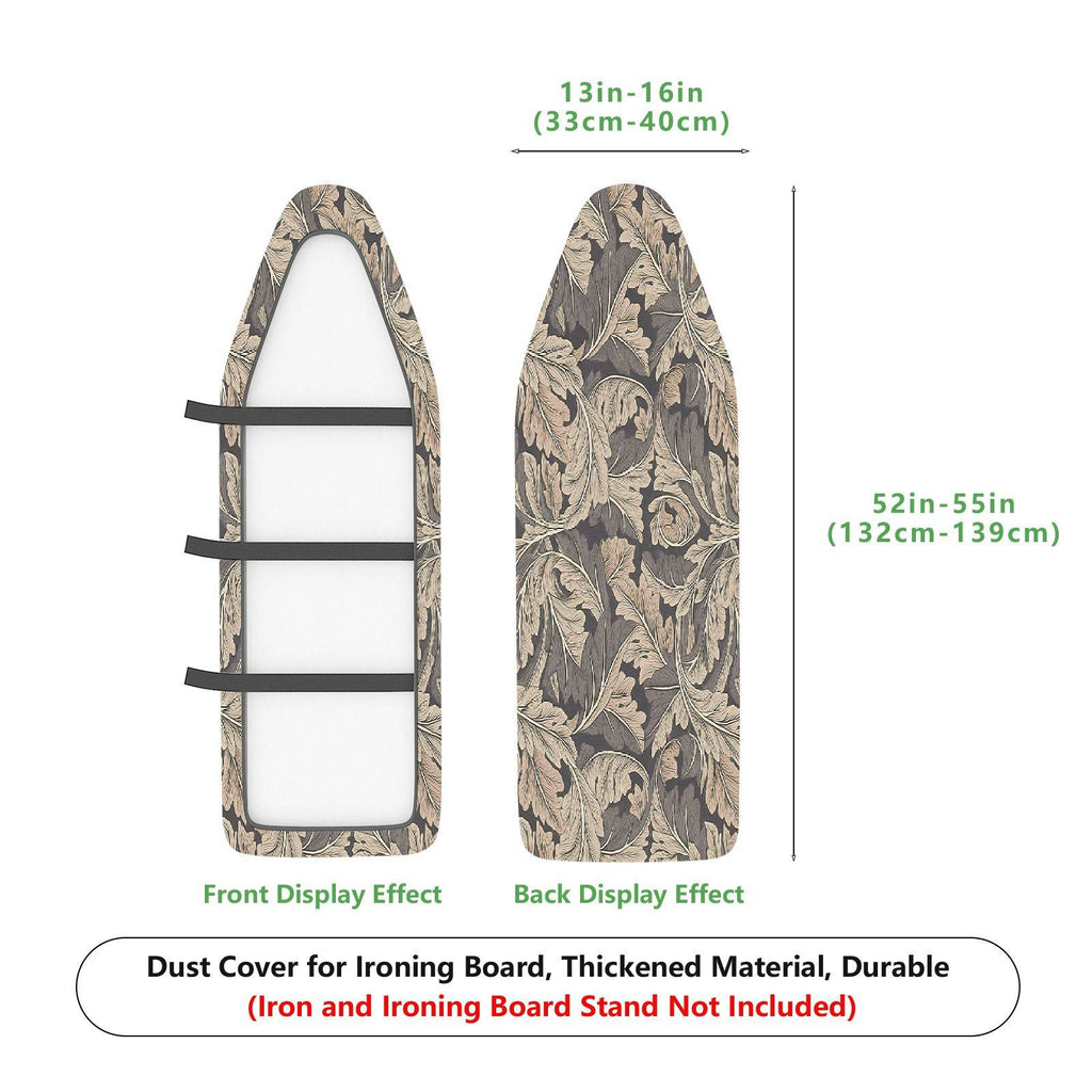 1-Piece Vintage Leaf Pattern Beige  Ironing Board Cover, Universal Size, Without Board