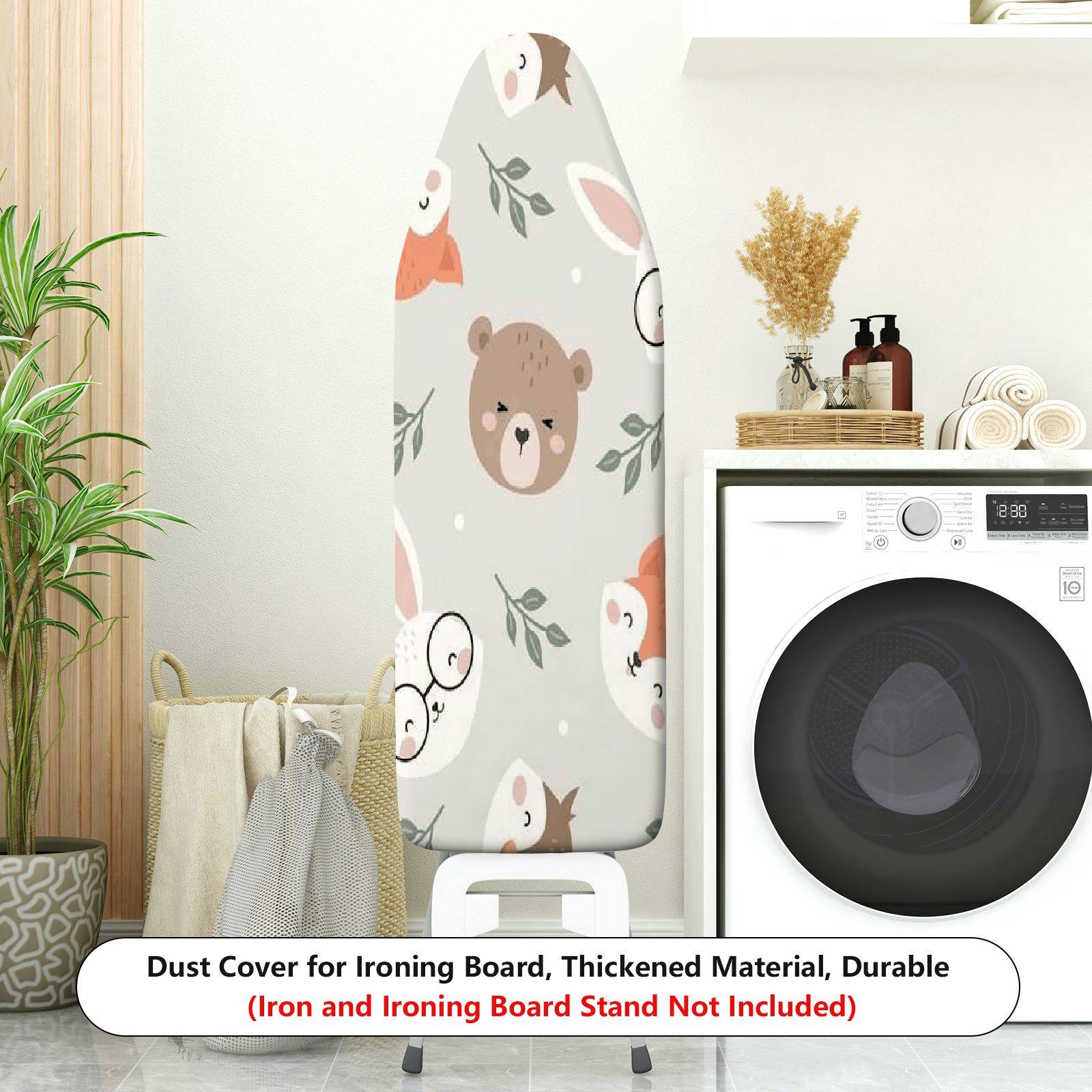 1-Piece Animal  Fox Bear Rabbit  Ironing Board Cover, Universal Size, Without Board