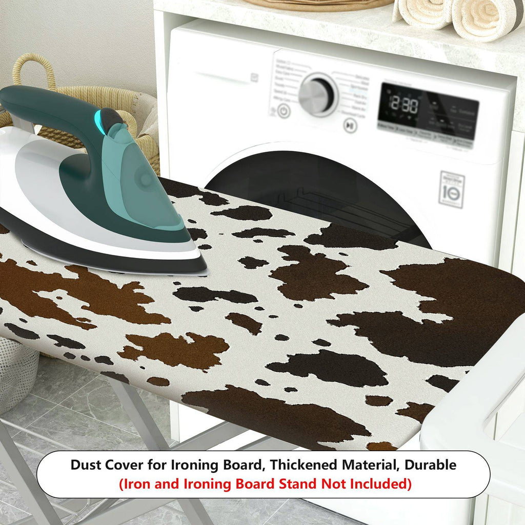 1-Piece Cow Pattern Animal Print Brown Black Theme  Ironing Board Cover, Universal Size, Without Board