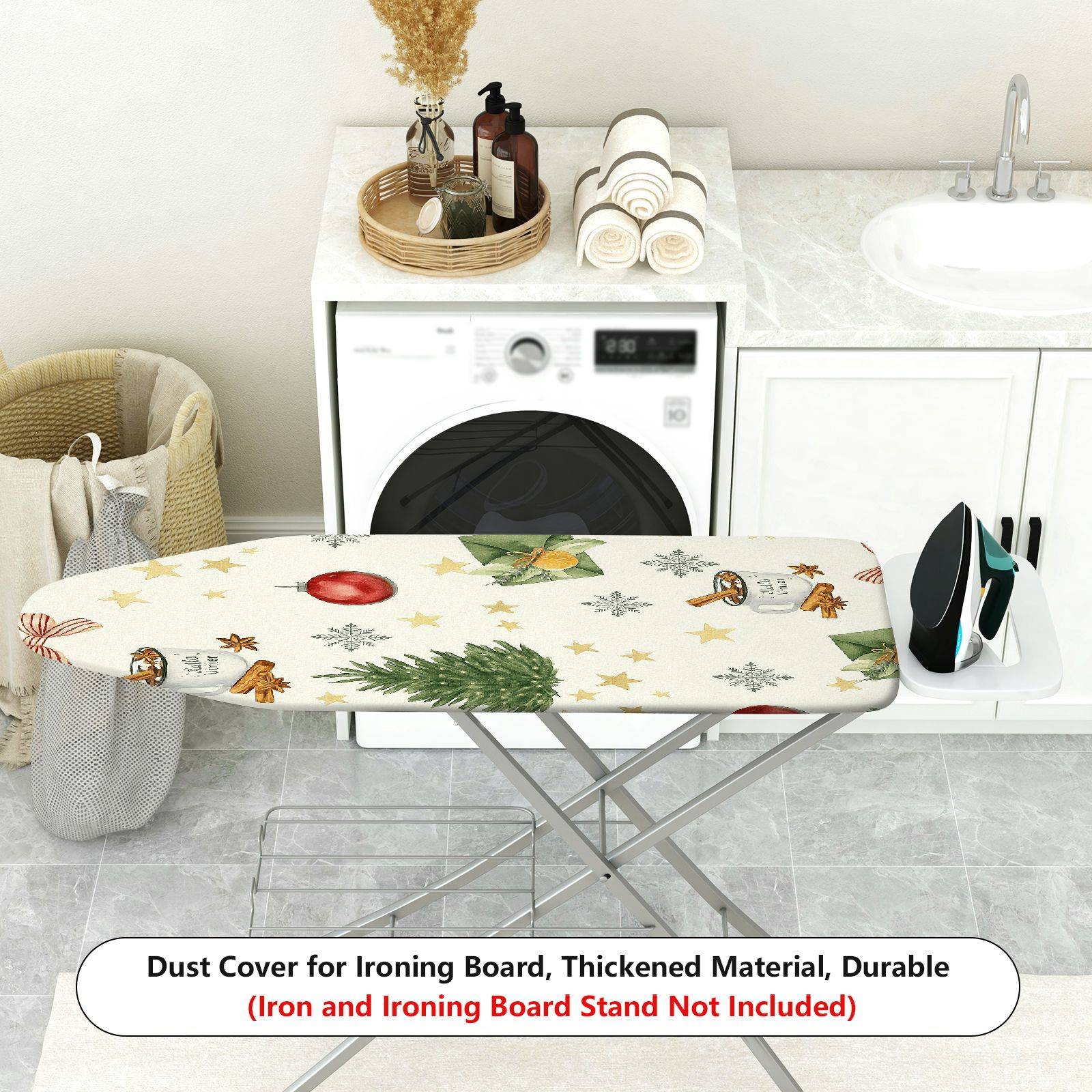 1-Piece Christmas Star Gift  Ironing Board Cover, Universal Size, Without Board