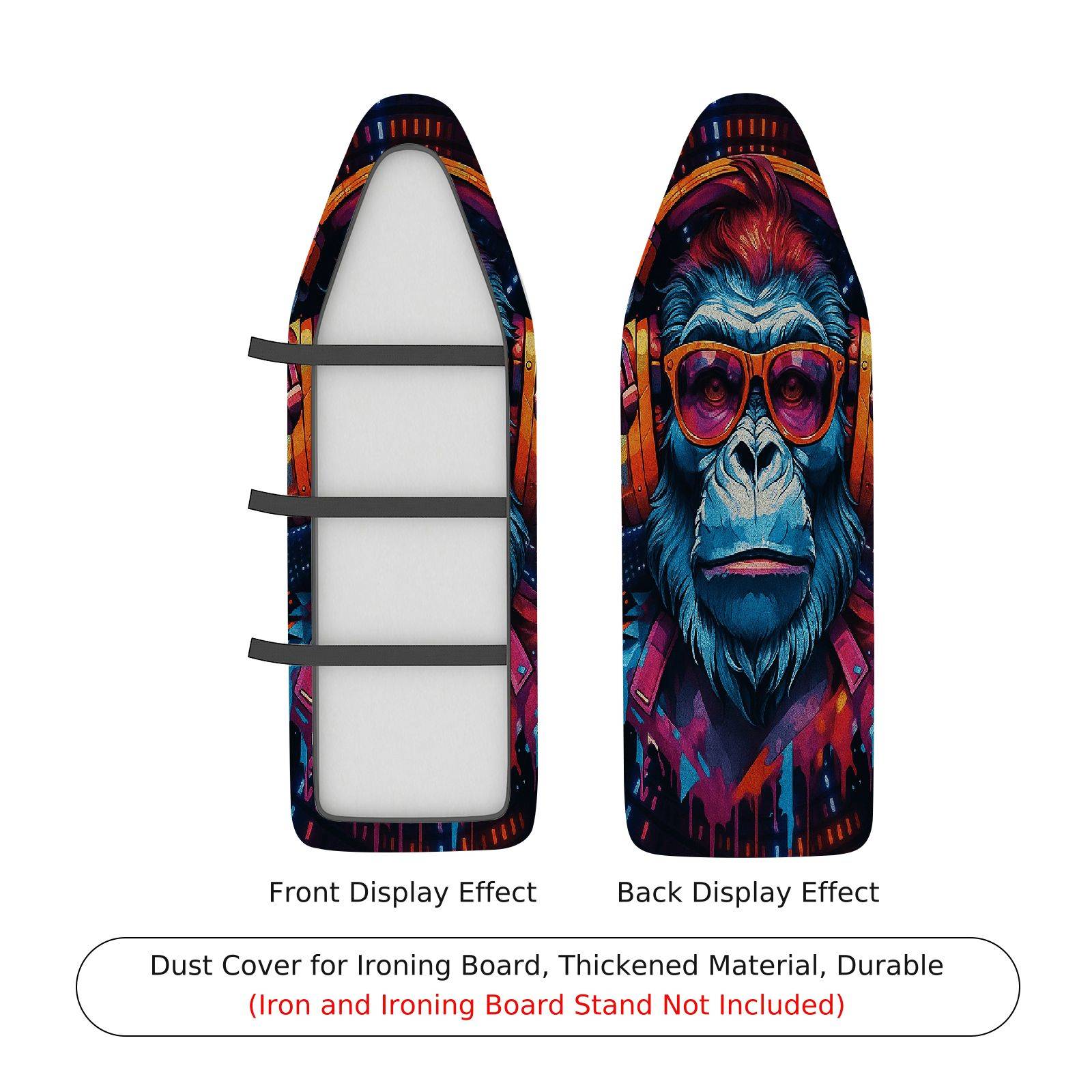 1-Piece Animal Art Funky Gorilla  Ironing Board Cover, Universal Size, Without Board