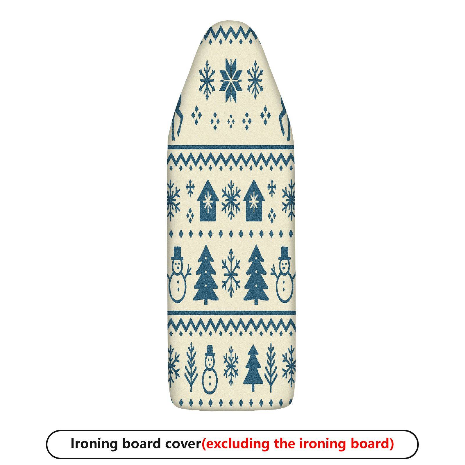 1-Piece Christmas Snowman Tree  Ironing Board Cover, Universal Size, Without Board