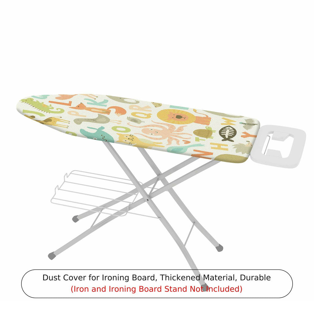 1-Piece Animal Alphabet  Ironing Board Cover, Universal Size, Without Board