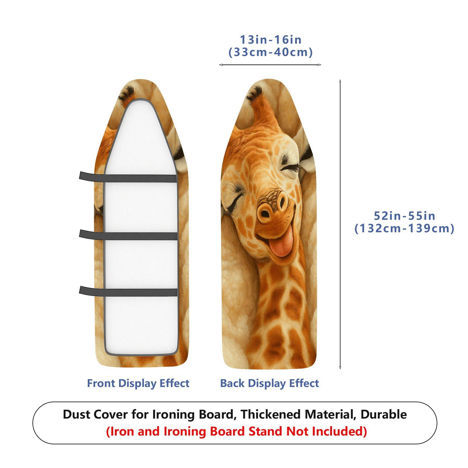 1-Piece Giraffe  Animal  Ironing Board Cover, Universal Size, Without Board