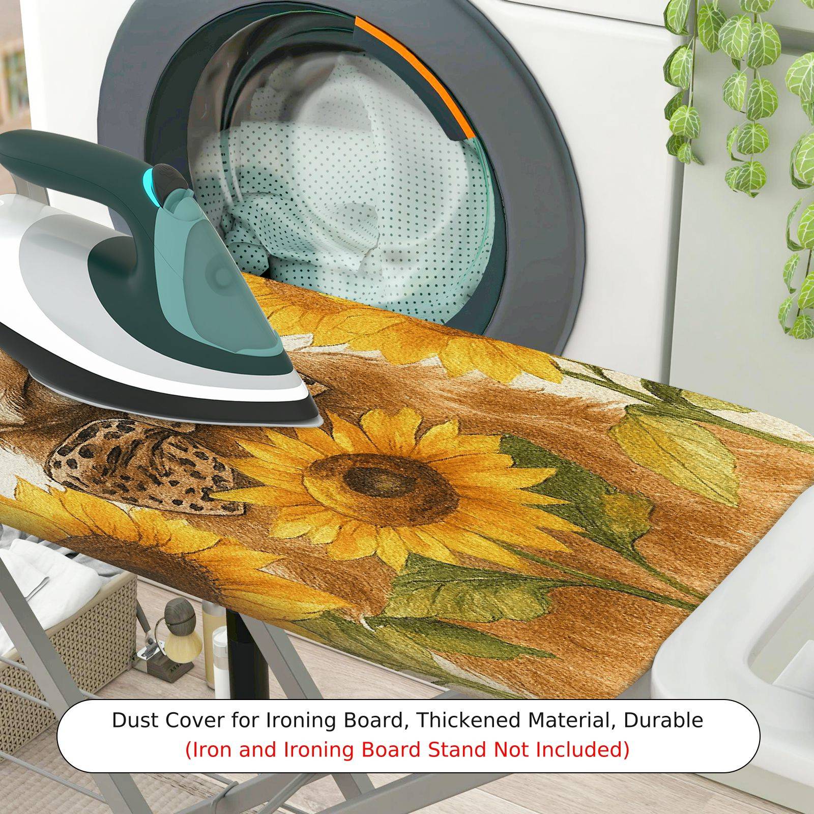1-Piece Alpaca Sunflower Leopard  Ironing Board Cover, Universal Size, Without Board