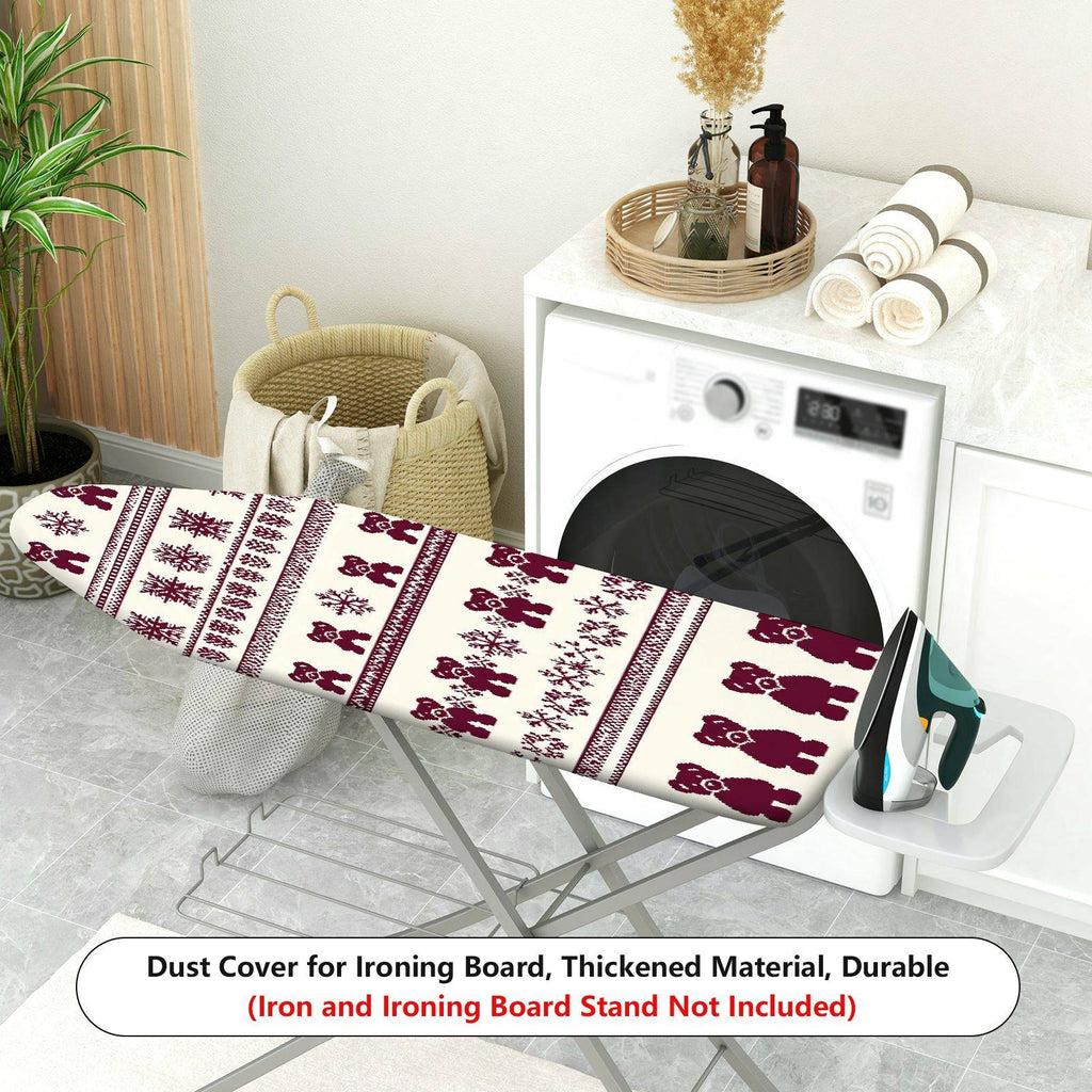 1-Piece Bear Snowflake Christmas  Ironing Board Cover, Universal Size, Without Board