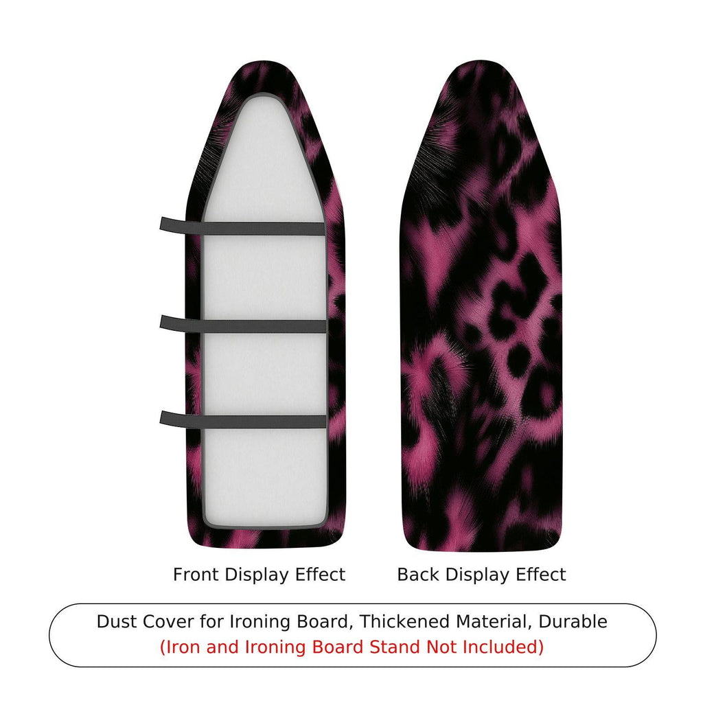 1-Piece Leopard Pattern Pink Black Style  Ironing Board Cover, Universal Size, Without Board