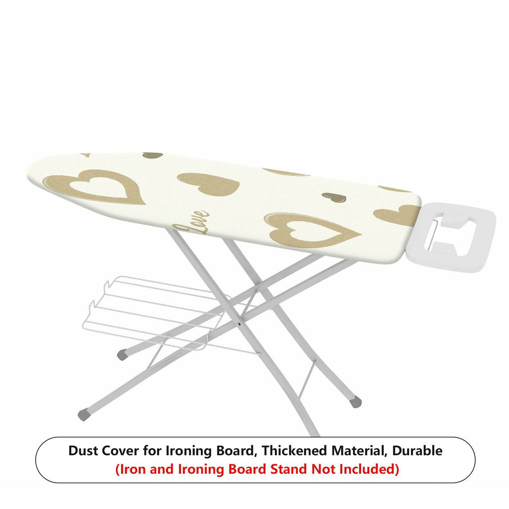 1-Piece Love Heart Pattern Beige  Ironing Board Cover, Universal Size, Without Board