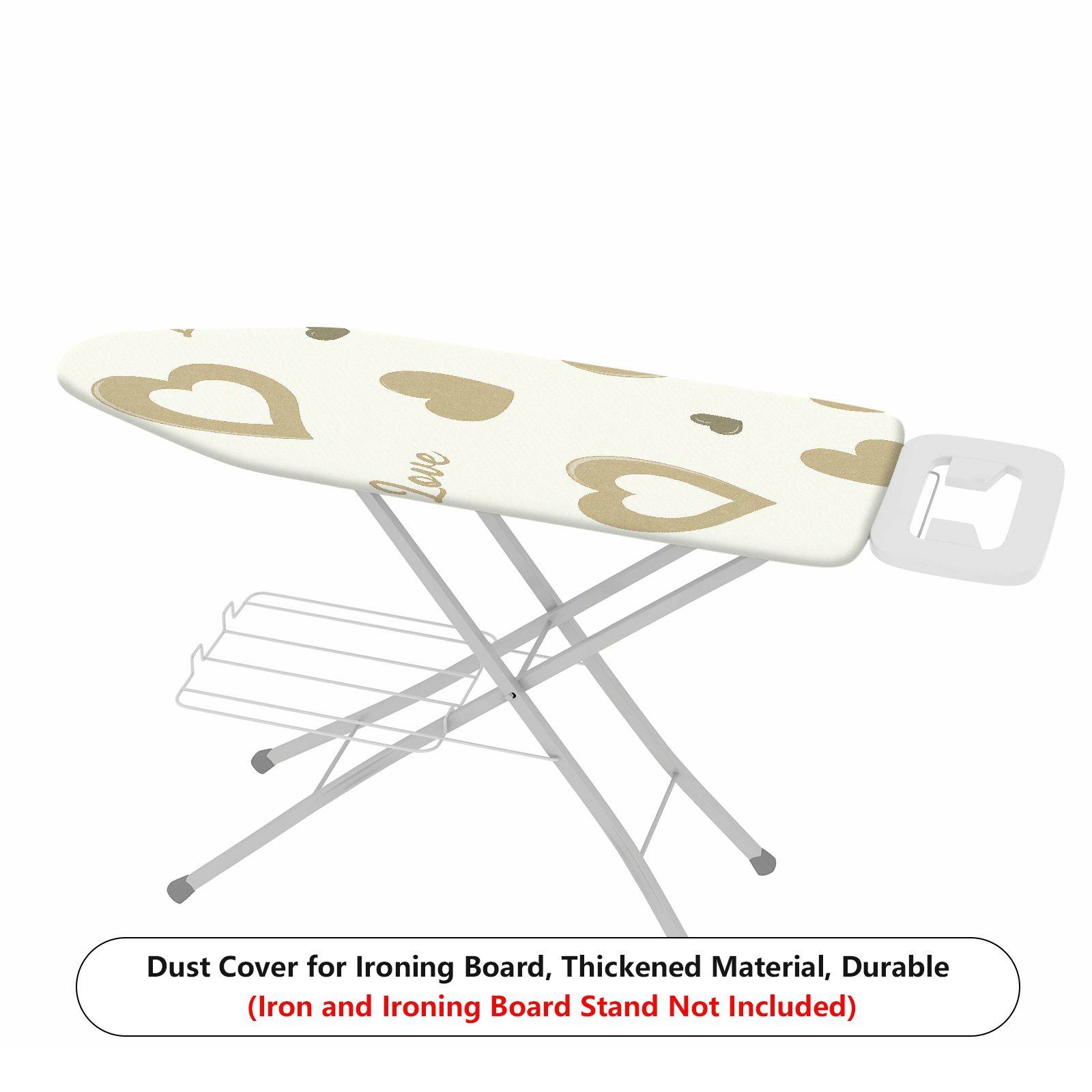 1-Piece Love Heart Pattern Beige  Ironing Board Cover, Universal Size, Without Board