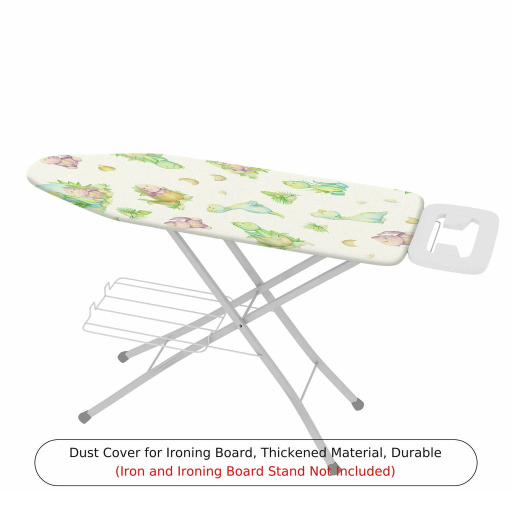 1-Piece Dinosaur Green Plants Animal  Ironing Board Cover, Universal Size, Without Board