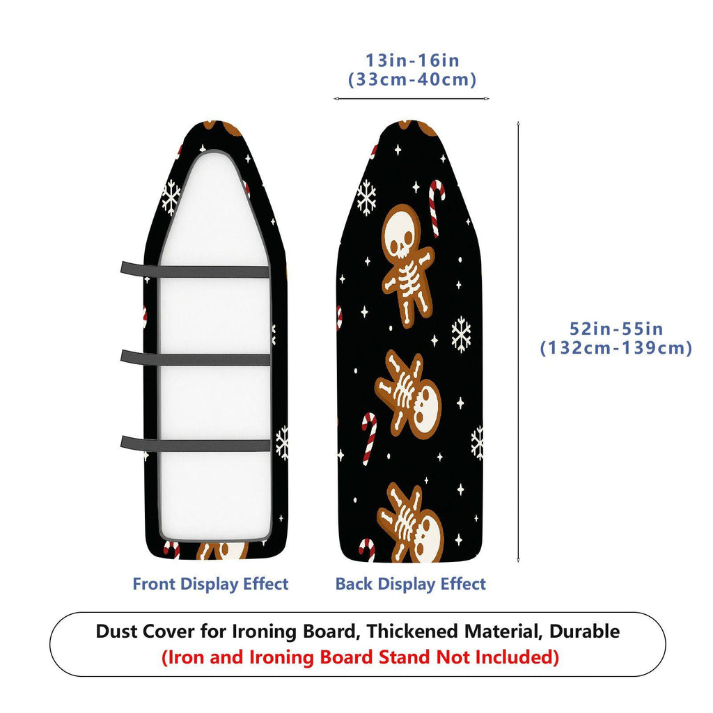 1-Piece Christmas Gingerbread Candy Snowflake  Ironing Board Cover, Universal Size, Without Board