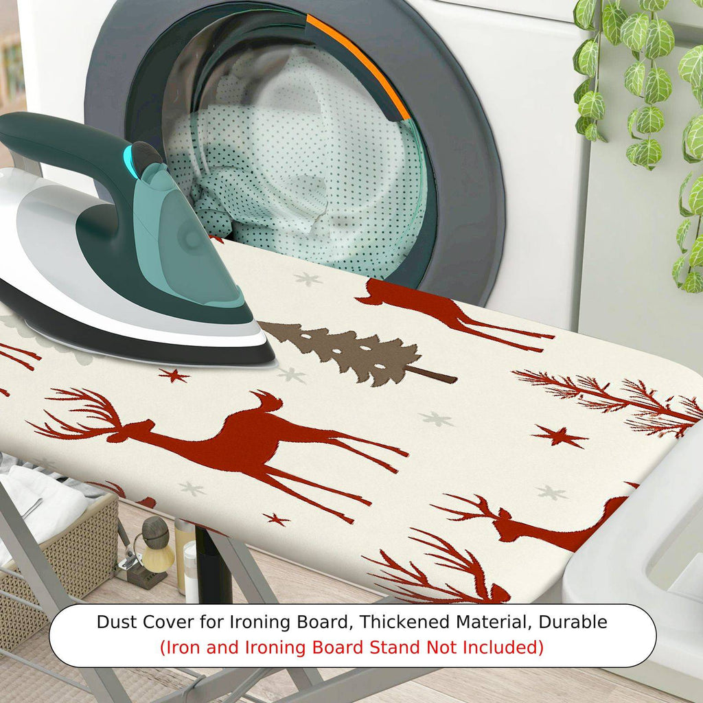 1-Piece Reindeer Christmas Winter  Ironing Board Cover, Universal Size, Without Board