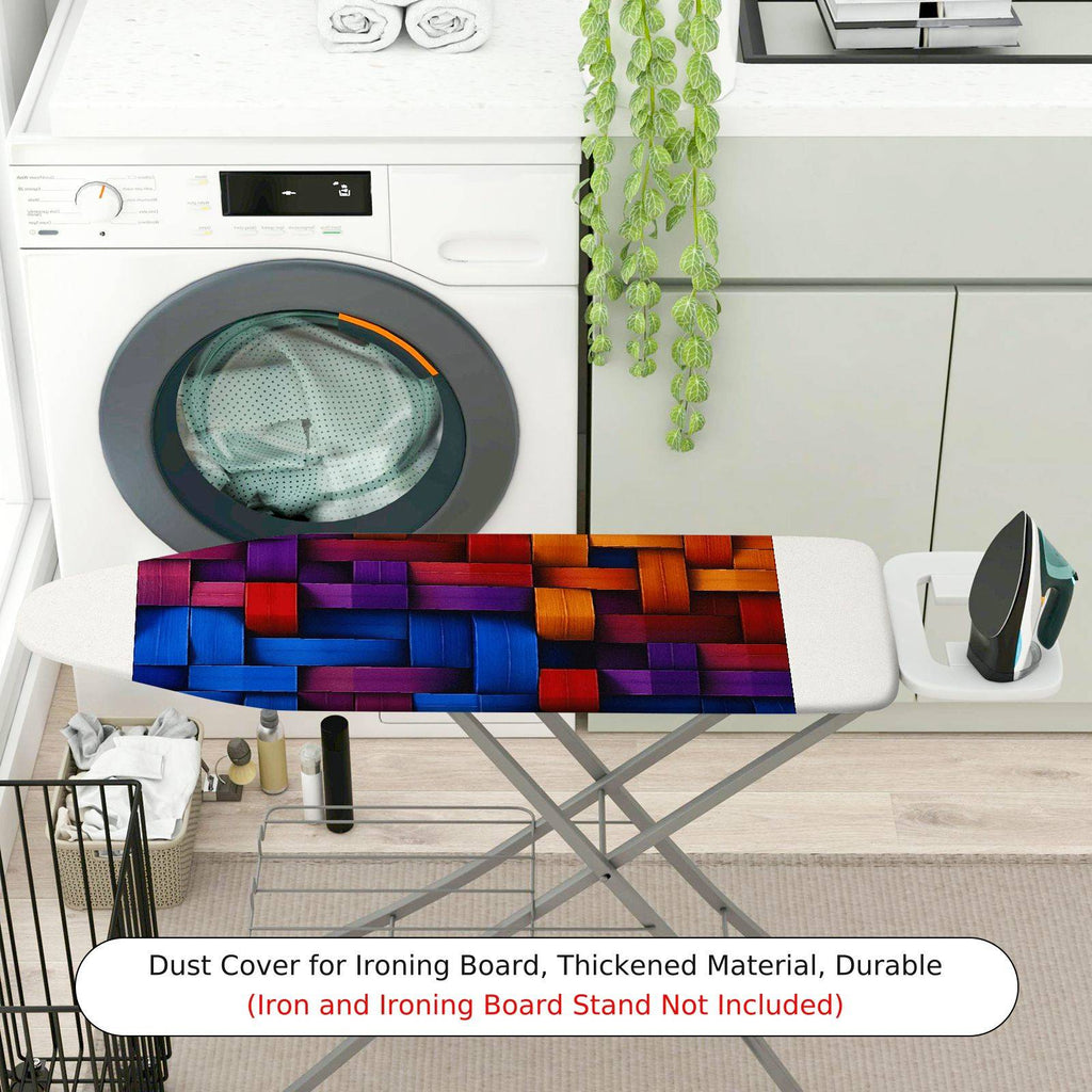 1-Piece Colorful Abstract Geometric  Ironing Board Cover, Universal Size, Without Board